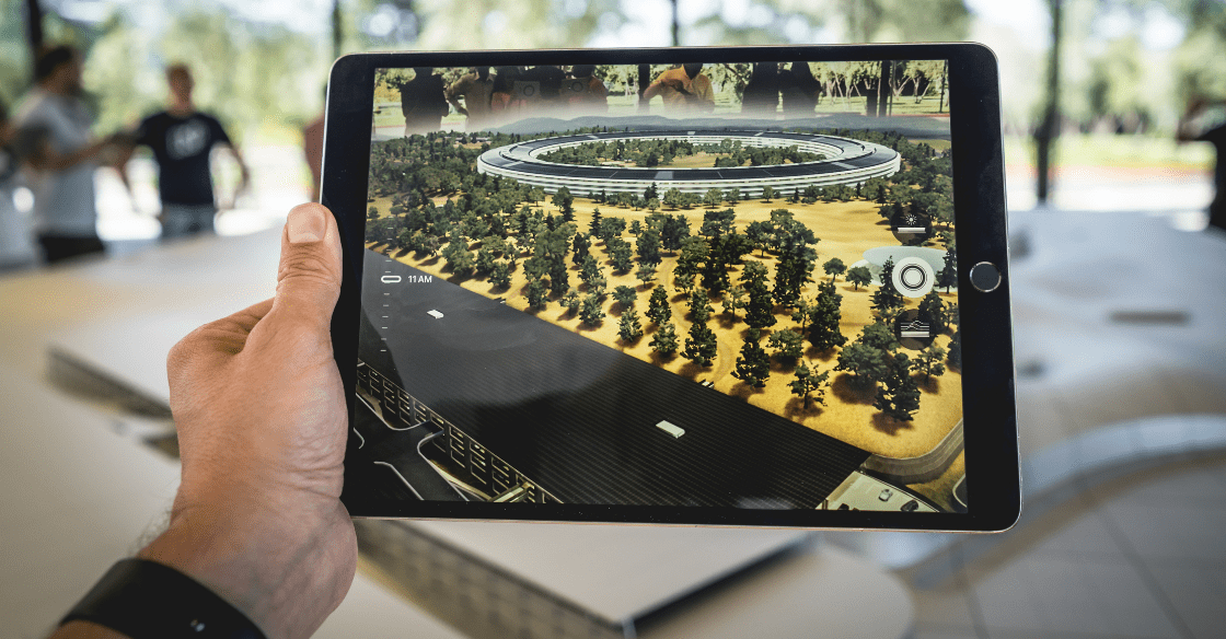 Augmented reality on tablet