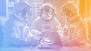 Astronauts working in a "Branding Agency Near Me" in Las Vegas